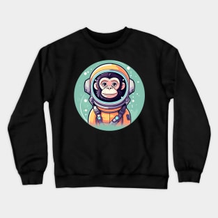 Monkey Ape Astronaut Illustration Crewneck Sweatshirt